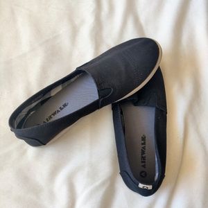 Black Canvas Slip On AirWalk Shoes